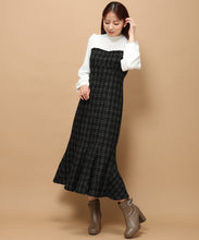 画像をギャラリービューアに読み込む, ラメツイードビスチェ風ドッキングワンピース/MM347403