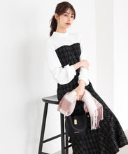 画像をギャラリービューアに読み込む, ラメツイードビスチェ風ドッキングワンピース/MM347403