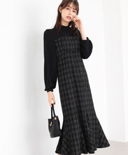画像をギャラリービューアに読み込む, ラメツイードビスチェ風ドッキングワンピース/MM347403