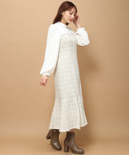 画像をギャラリービューアに読み込む, ラメツイードビスチェ風ドッキングワンピース/MM347403