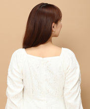 画像をギャラリービューアに読み込む, レース袖コンシャスワンピース/MM347406