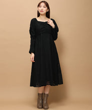 画像をギャラリービューアに読み込む, レース袖コンシャスワンピース/MM347406