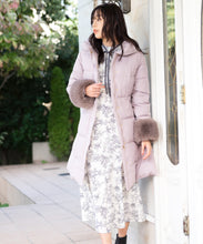 画像をギャラリービューアに読み込む, ハイネックタイ付きフラワーワンピース/MM347410