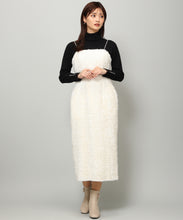 画像をギャラリービューアに読み込む, カットジャガードフリンジキャミワンピース/MM347420