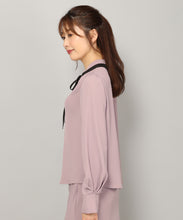 画像をギャラリービューアに読み込む, ハンマーサテン配色ボウタイブラウス/MM348101