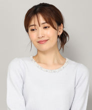 画像をギャラリービューアに読み込む, フラッフィー丸首ビジューニット/MM348303