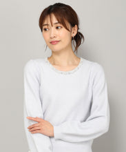 画像をギャラリービューアに読み込む, フラッフィー丸首ビジューニット/MM348303