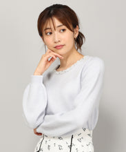 画像をギャラリービューアに読み込む, フラッフィー丸首ビジューニット/MM348303