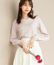 画像をギャラリービューアに読み込む, フラッフィー丸首ビジューニット/MM348303