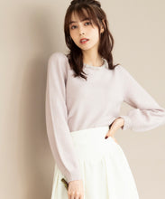 画像をギャラリービューアに読み込む, フラッフィー丸首ビジューニット/MM348303