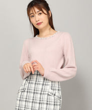 画像をギャラリービューアに読み込む, フラッフィー丸首ビジューニット/MM348303