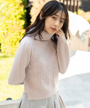 画像をギャラリービューアに読み込む, フラッフィーラメジャガードオフタートルニット/MM348304