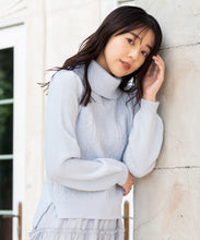 画像をギャラリービューアに読み込む, フラッフィーラメジャガードオフタートルニット/MM348304