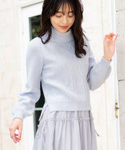 画像をギャラリービューアに読み込む, フラッフィーラメジャガードオフタートルニット/MM348304