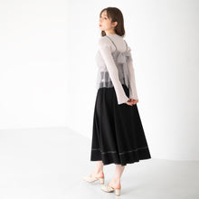 画像をギャラリービューアに読み込む, バイカラーステッチフレアスカート/MM417212