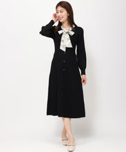 画像をギャラリービューアに読み込む, ジュイ柄ボウタイニットワンピース/MM417401