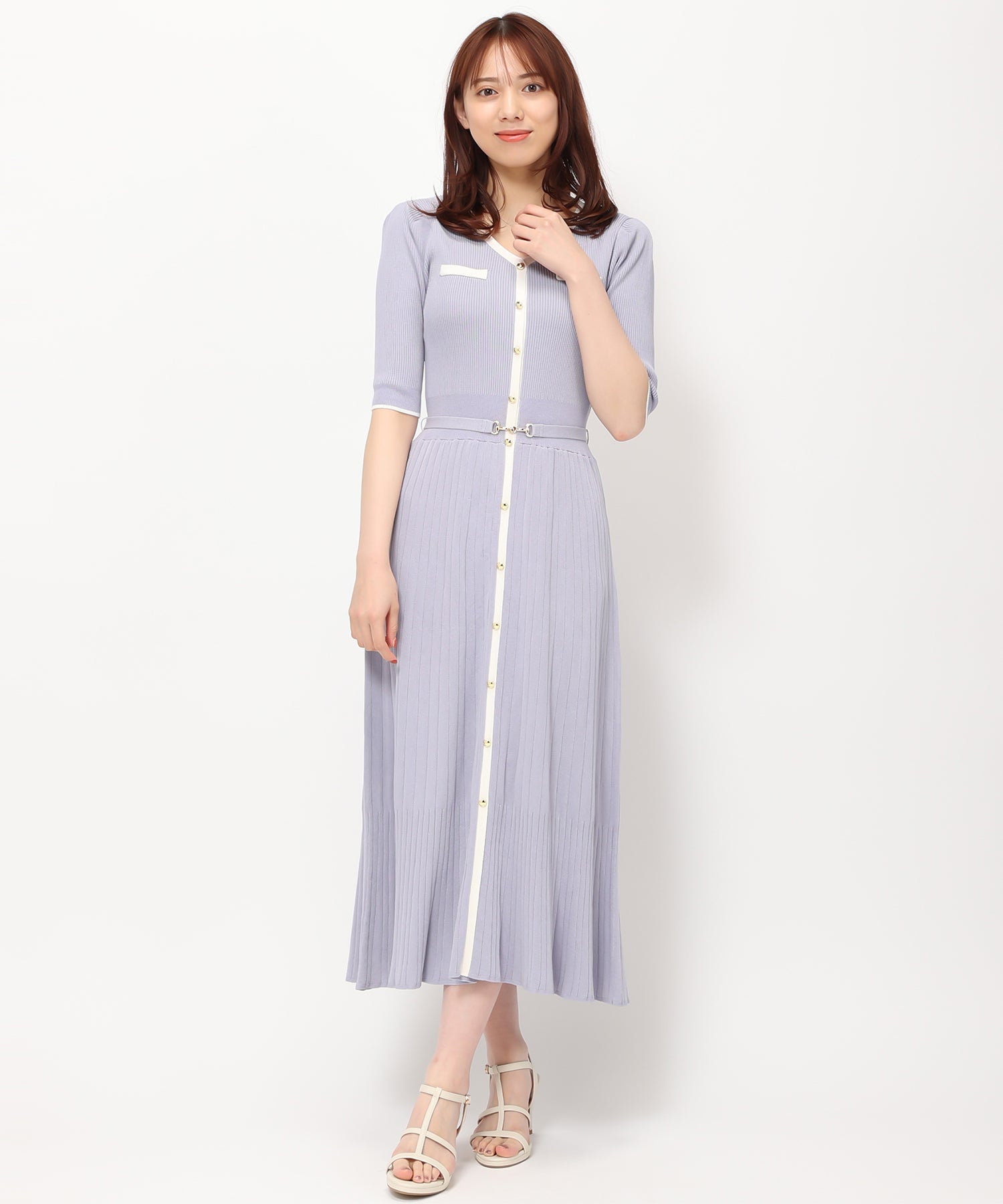 バイカラー配色Aラインニットワンピース/MM427403 – MISCH MASCH|31