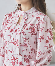 画像をギャラリービューアに読み込む, ぼかしフラワータイ付きワンピース/MM437409