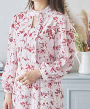 画像をギャラリービューアに読み込む, ぼかしフラワータイ付きワンピース/MM437409