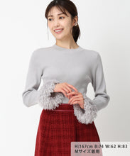 画像をギャラリービューアに読み込む, フェザー袖リブニット/MM438309