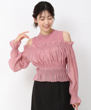 画像をギャラリービューアに読み込む, ギャザーオフショルドッキングニット/MM438312