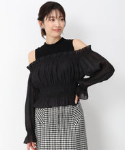 画像をギャラリービューアに読み込む, ギャザーオフショルドッキングニット/MM438312