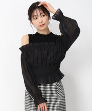 画像をギャラリービューアに読み込む, ギャザーオフショルドッキングニット/MM438312