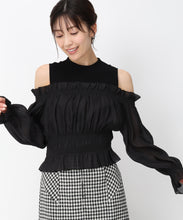 画像をギャラリービューアに読み込む, ギャザーオフショルドッキングニット/MM438312
