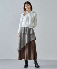 画像をギャラリービューアに読み込む, ペプラムベルト付き異素材スカート/MM447211