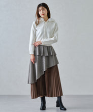 画像をギャラリービューアに読み込む, ペプラムベルト付き異素材スカート/MM447211