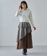 画像をギャラリービューアに読み込む, ペプラムベルト付き異素材スカート/MM447211