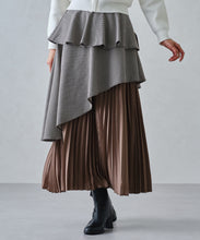 画像をギャラリービューアに読み込む, ペプラムベルト付き異素材スカート/MM447211