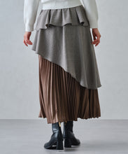 画像をギャラリービューアに読み込む, ペプラムベルト付き異素材スカート/MM447211