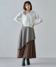 画像をギャラリービューアに読み込む, ペプラムベルト付き異素材スカート/MM447211