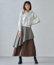 画像をギャラリービューアに読み込む, ペプラムベルト付き異素材スカート/MM447211