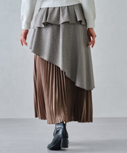 画像をギャラリービューアに読み込む, ペプラムベルト付き異素材スカート/MM447211