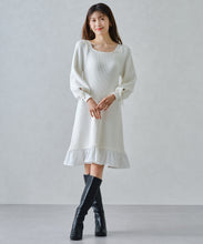 画像をギャラリービューアに読み込む, 裾フリルミニニットワンピース/MM447417