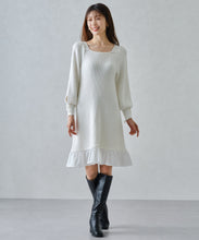 画像をギャラリービューアに読み込む, 裾フリルミニニットワンピース/MM447417