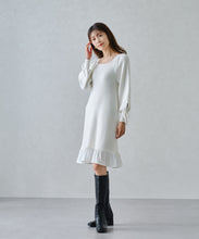画像をギャラリービューアに読み込む, 裾フリルミニニットワンピース/MM447417
