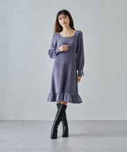 画像をギャラリービューアに読み込む, 裾フリルミニニットワンピース/MM447417