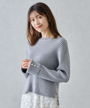 画像をギャラリービューアに読み込む, ラメリブパール袖ニット/MM448301