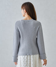 画像をギャラリービューアに読み込む, ラメリブパール袖ニット/MM448301