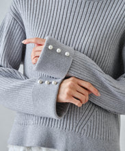 画像をギャラリービューアに読み込む, ラメリブパール袖ニット/MM448301