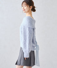 画像をギャラリービューアに読み込む, バックリボンプードルオフショルニット/MM448314