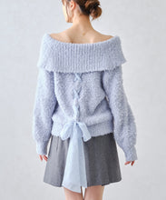 画像をギャラリービューアに読み込む, バックリボンプードルオフショルニット/MM448314