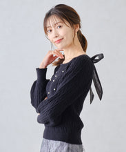 画像をギャラリービューアに読み込む, スクエアネックケーブルパールニット/MM448318