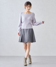 画像をギャラリービューアに読み込む, スクエアネックケーブルパールニット/MM448318