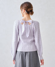 画像をギャラリービューアに読み込む, スクエアネックケーブルパールニット/MM448318