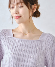 画像をギャラリービューアに読み込む, スクエアネックケーブルパールニット/MM448318