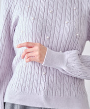 画像をギャラリービューアに読み込む, スクエアネックケーブルパールニット/MM448318
